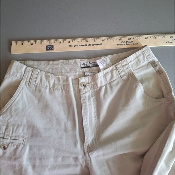 Columbia Womens Capri Pants Beige Size 12 Casual Lightweight Comfort Gorpcore - Picture 6 of 9